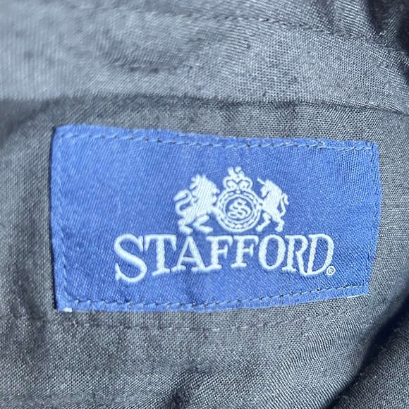 Stafford 34x32 Gray Worsted Wool Blend Men’s Dress Pants / Slacks - Picture 3 of 8